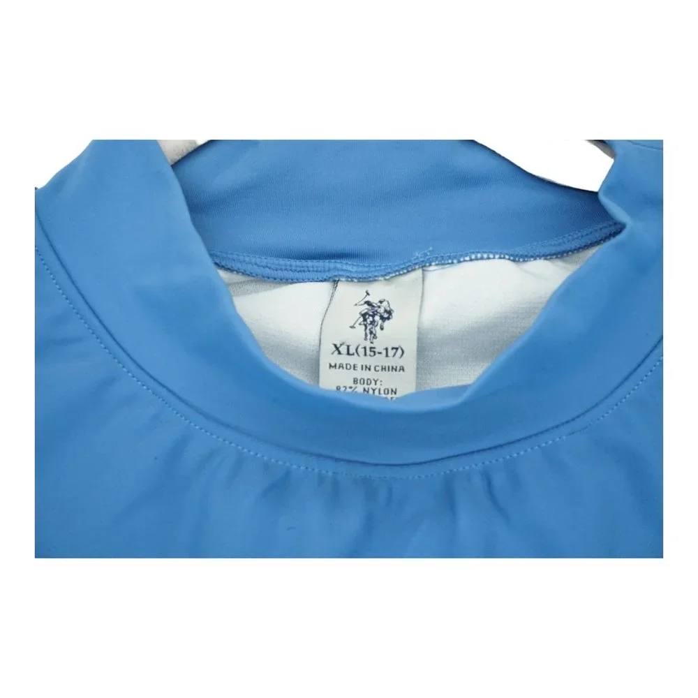 U.S. Polo Assn. Teens‎ Watermill Long Sleeve Cropped Rash Guard Size XL(15-17)